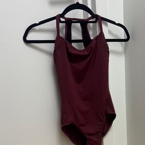 Bloch Burgundy One-Piece Leotard